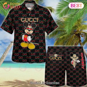 NEW Gucci Mickey Hot Summer Hawaiian Shirt & Beach Shorts
