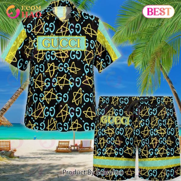 NEW Gucci Star Hawaiian Shirt & Beach Shorts