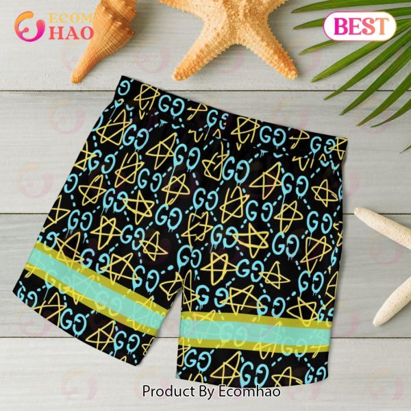 NEW Gucci Star Hawaiian Shirt & Beach Shorts