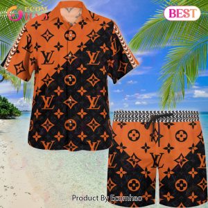 NEW Louis Vuitton Black Mix Orange Hot Color Summer 2023 Hawaiian Shirt & Beach Shorts NEW Louis Vuitton Black Mix Orange Hot Color Summer 2023 Hawaiian Shirt & Beach Shorts