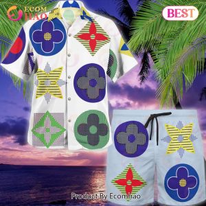 NEW Louis Vuitton Flower Hot Summer Hawaiian Shirt & Beach Shorts NEW Louis Vuitton Flower Hot Summer Hawaiian Shirt & Beach Shorts