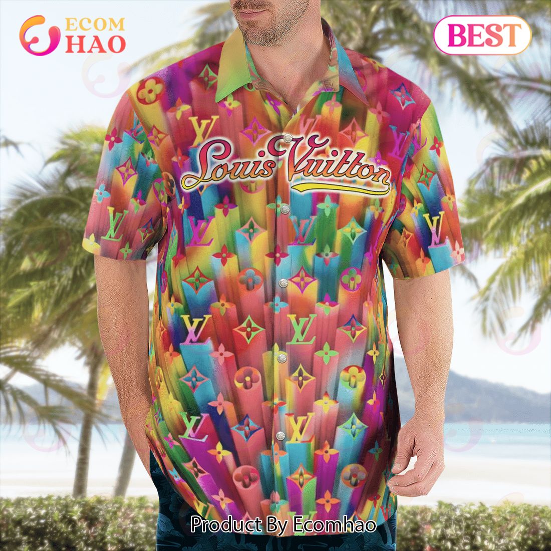 LV Supreme Louis Vuitton Hawaiian 3D Shirt, Vacation Gift For