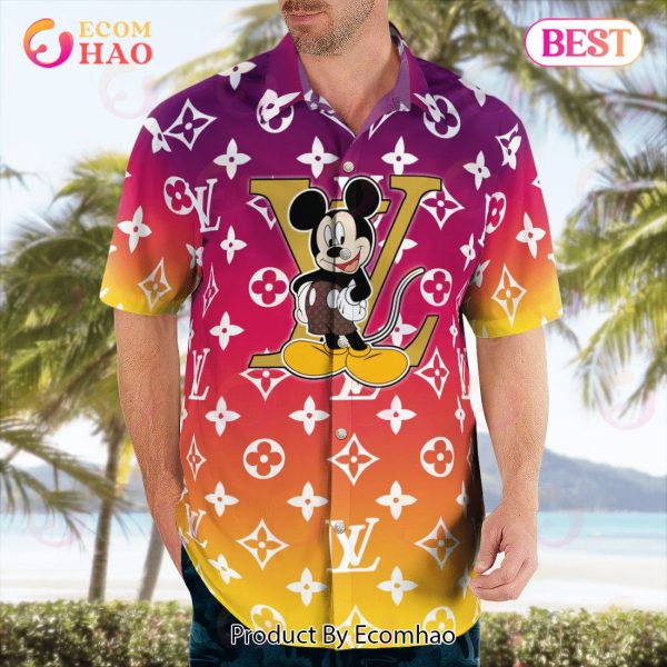 NEW Louis Vuitton Mickey Mouse Hawaiian Shirt & Beach Shorts