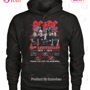 ACDC 50th Anniversary 1973 – 2023 Thank You For The Memories Print On Both Sides T-Shirt