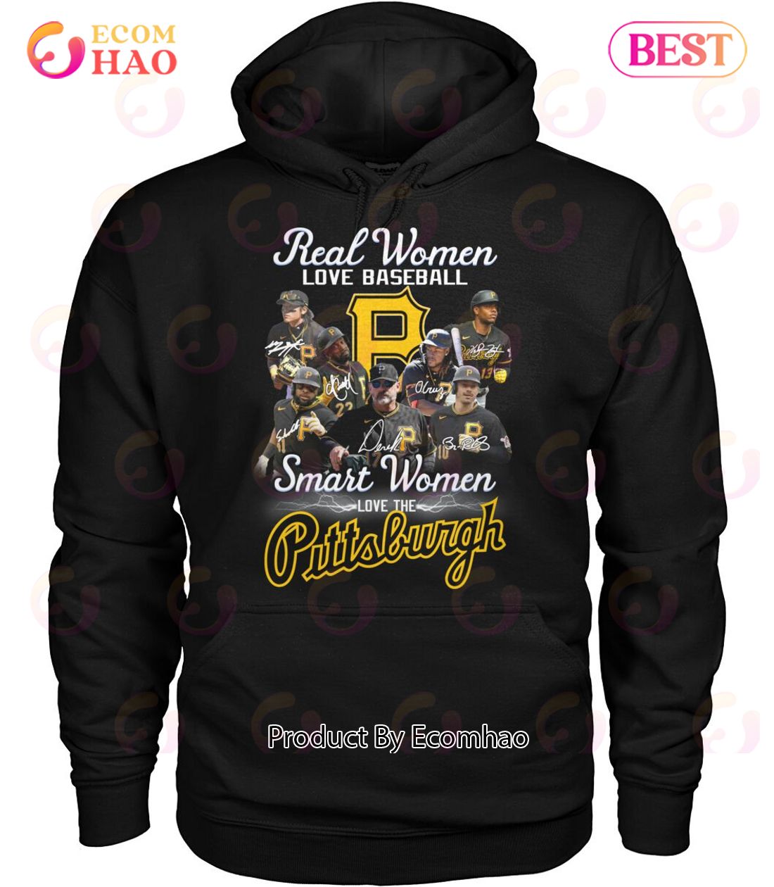 Real Women Love Baseball Smart Women Love The Pittsburgh T-Shirt