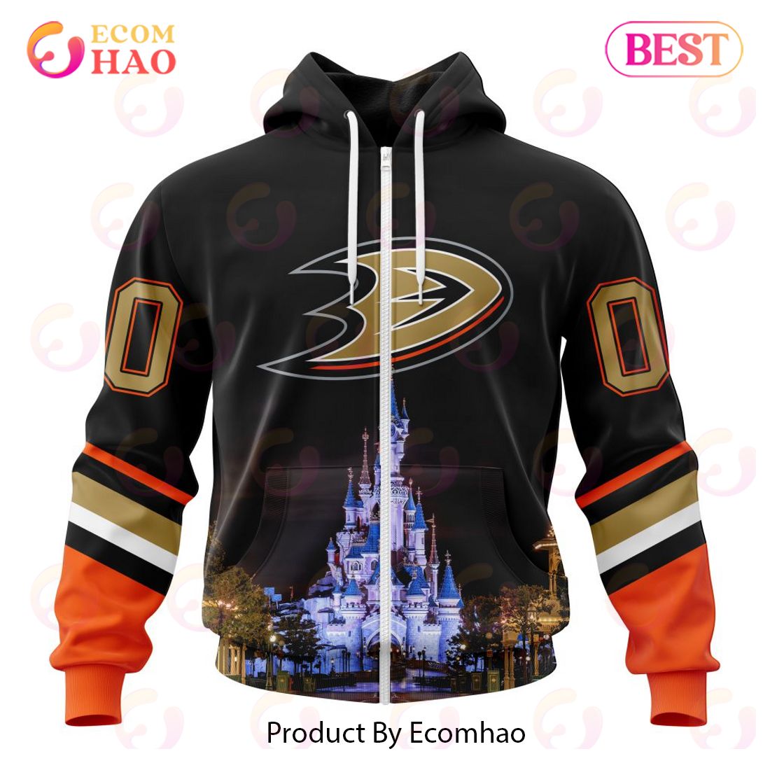 NHL Anaheim Ducks Special Design With Disneyland 3D Hoodie