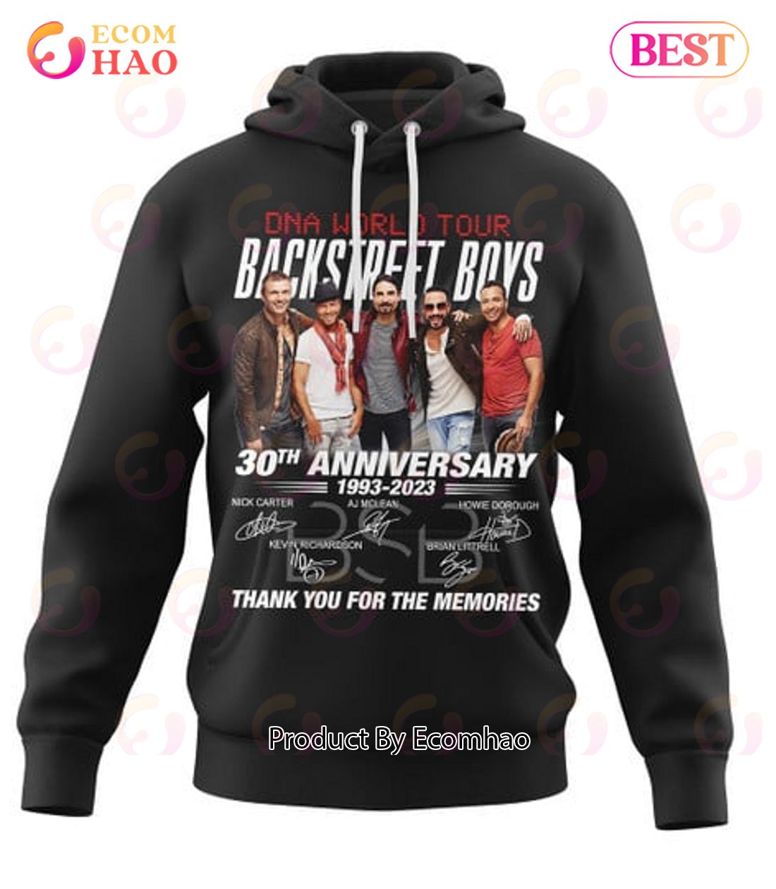 DNA World Tour Backstreet Boys 30th Anniversary 1993 – 2023 Thank You For The Memories T-Shirt