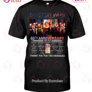 Doctor Who 60th Anniversary 1963 – 2023 Thank You For The Memories T-Shirt