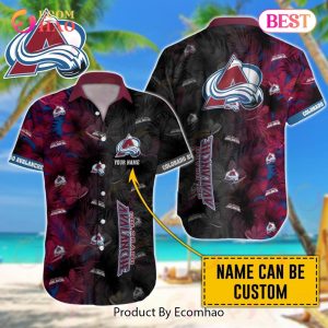 NHL Colorado Avalanche Special Custom Name Hawaiian Design Button Shirt