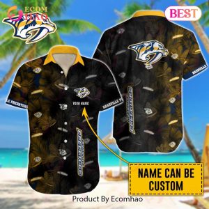 NHL Nashville Predators Special Custom Name Hawaiian Design Button Shirt