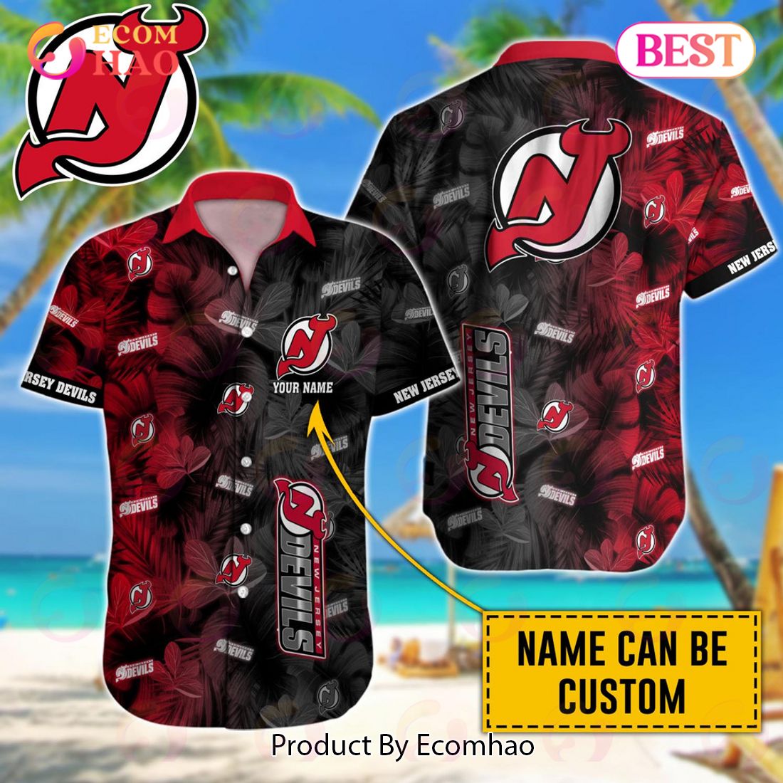 LIMITED] New Jersey Devils NHL Hawaiian Shirt And Shorts, New Collection  For This Summer Limited Edition