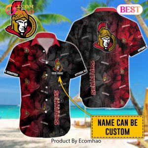 NHL Ottawa Senators Special Custom Name Hawaiian Design Button Shirt