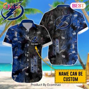 NHL Tampa Bay Lightning Special Custom Name Hawaiian Design Button Shirt
