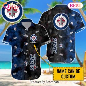 NHL Winnipeg Jets Special Custom Name Hawaiian Design Button Shirt