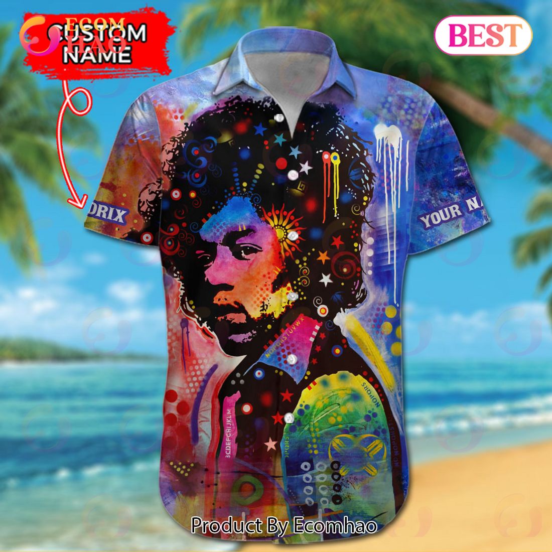 Jimi Hendrix Personalized Hawaiian Shirt New Trending