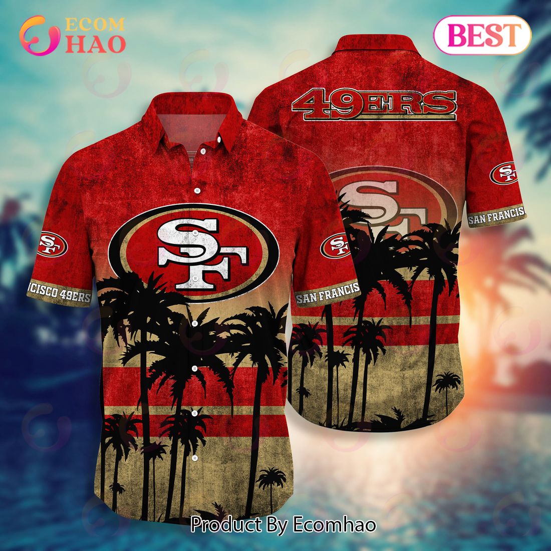 San Francisco 49ers NFL Baby Yoda 3D Hawaiian Shirt And Shorts For