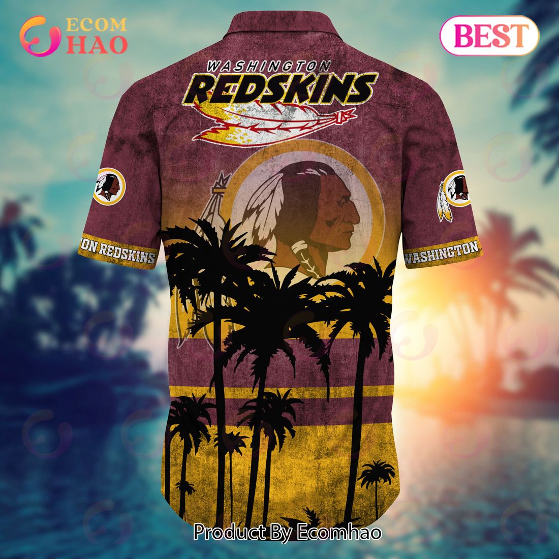 BEST NFL Washington Redskins Hawaiian Shirt Graphic American Flag Print  This Summer Gift For Fans Hot