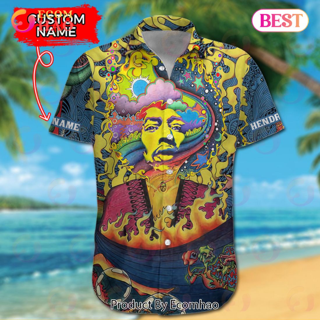 Personalized Jimi Hendrix Aloha Shirt New Trending