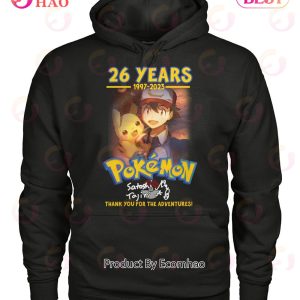 26 Years 1997 – 2023 Pokemon Tajiri Satoshi Thank You For The Adventures T-Shirt