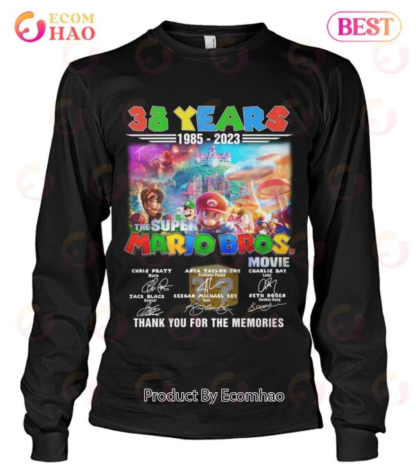 38 Years 1985 – 2023 The Super Mario Bros Movie Thank You For The Memories T-Shirt