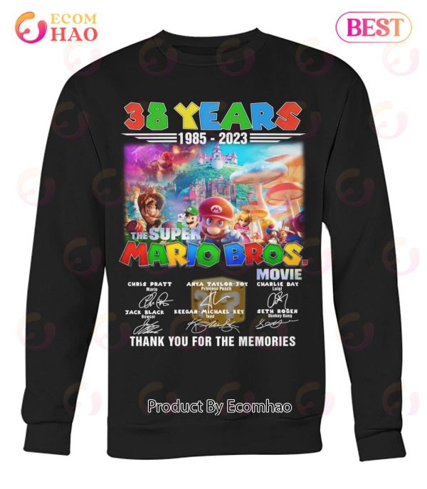 38 Years 1985 – 2023 The Super Mario Bros Movie Thank You For The Memories T-Shirt
