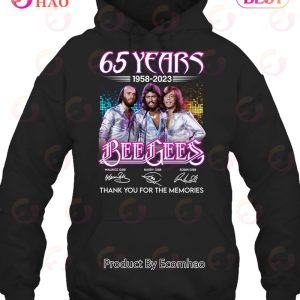 65 Years 1958 – 2023 Bee Gees Thank You For The Memories T-Shirt