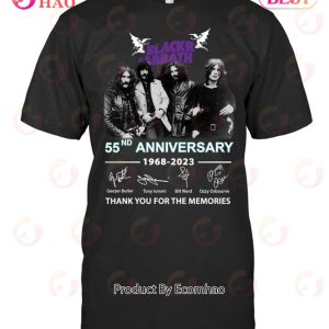 Black Sabbath 55nd Anniversary 1968 – 2023 Thank You For The Memories T-Shirt