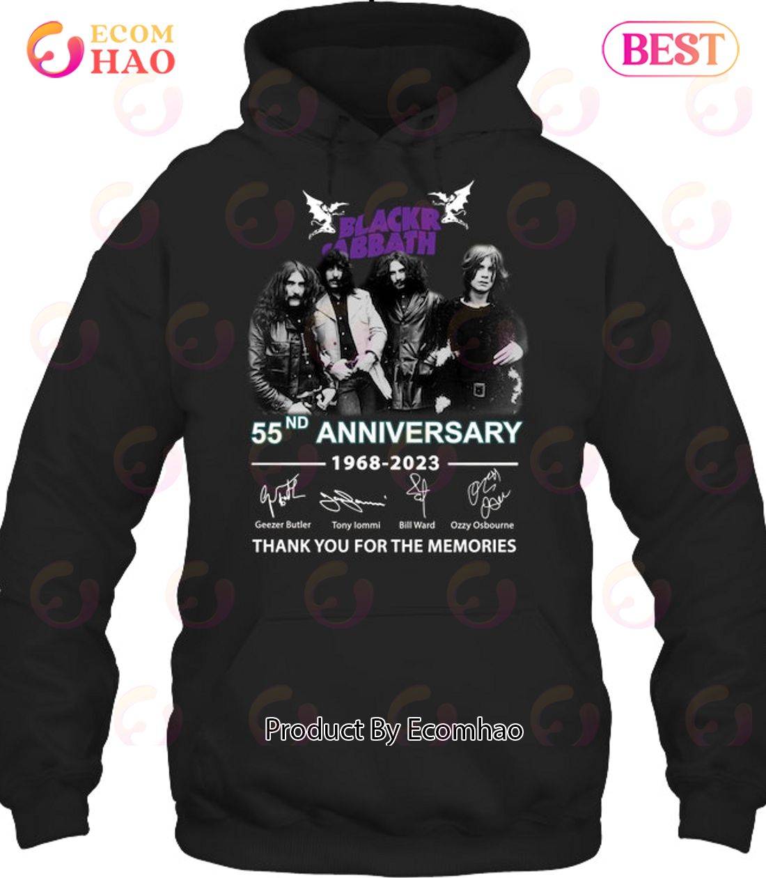 Black Sabbath 55nd Anniversary 1968 – 2023 Thank You For The Memories T-Shirt