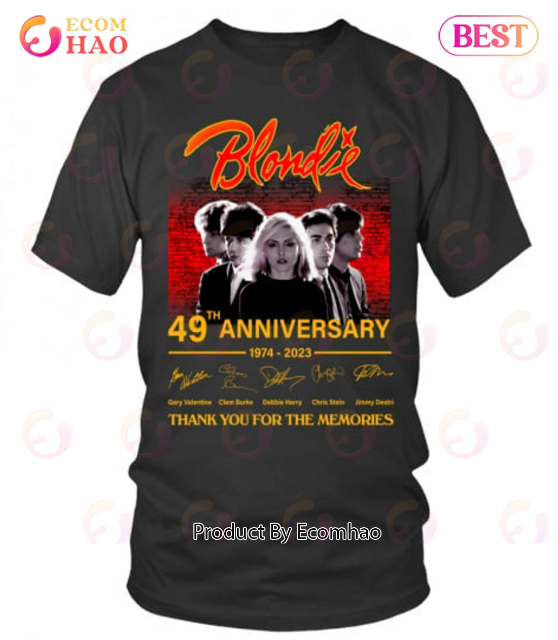 Blondie 49th Anniversary 1974 – 2023 Thank You For The Memories T-Shirt