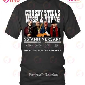 Crosby Stills Nash & Young 55th Anniversary 1968 – 2023 Thank You For The Memories T-Shirt