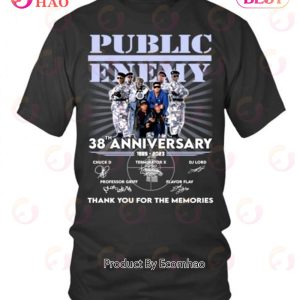 Public Enemy 38th Anniversary 1985 – 2023 Thank You For The Memories T-Shirt