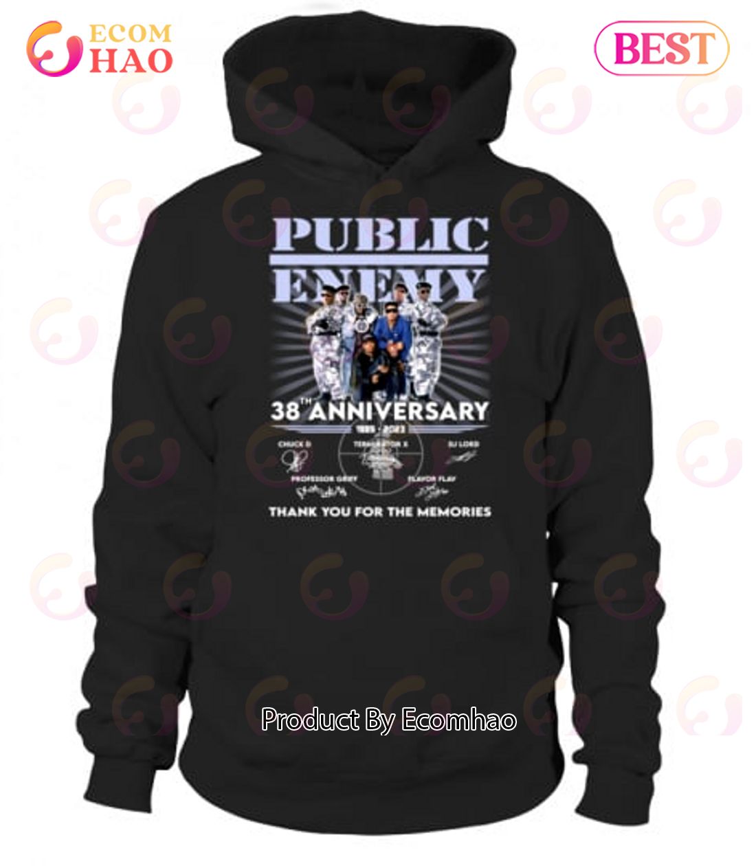 Public Enemy 38th Anniversary 1985 – 2023 Thank You For The Memories T-Shirt