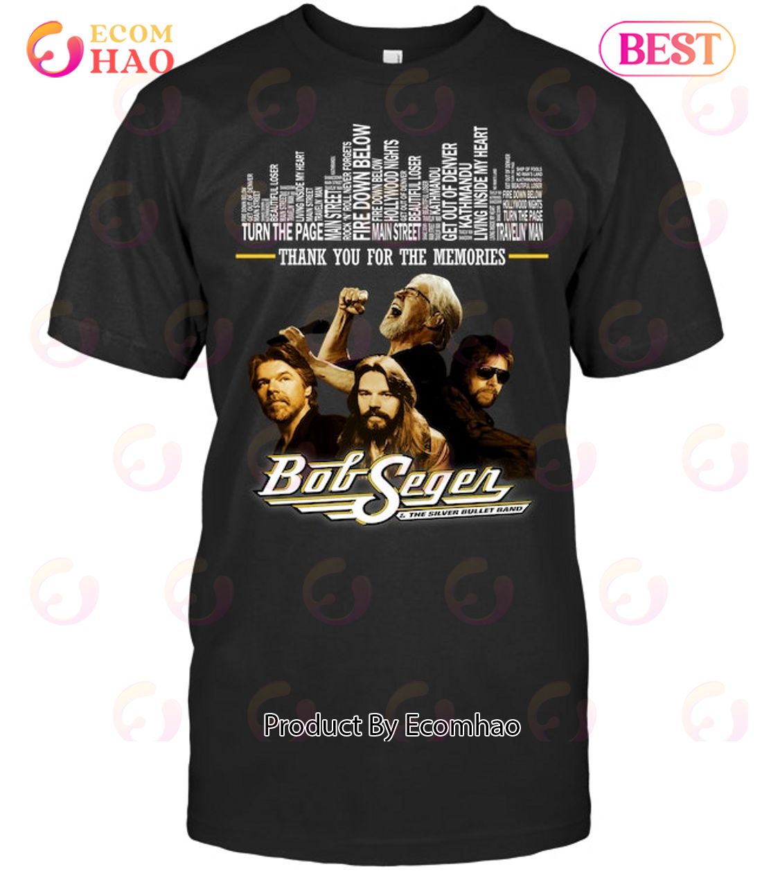 Thank You For The Memories Bob Seger & The Silver Bullet Band T-Shirt