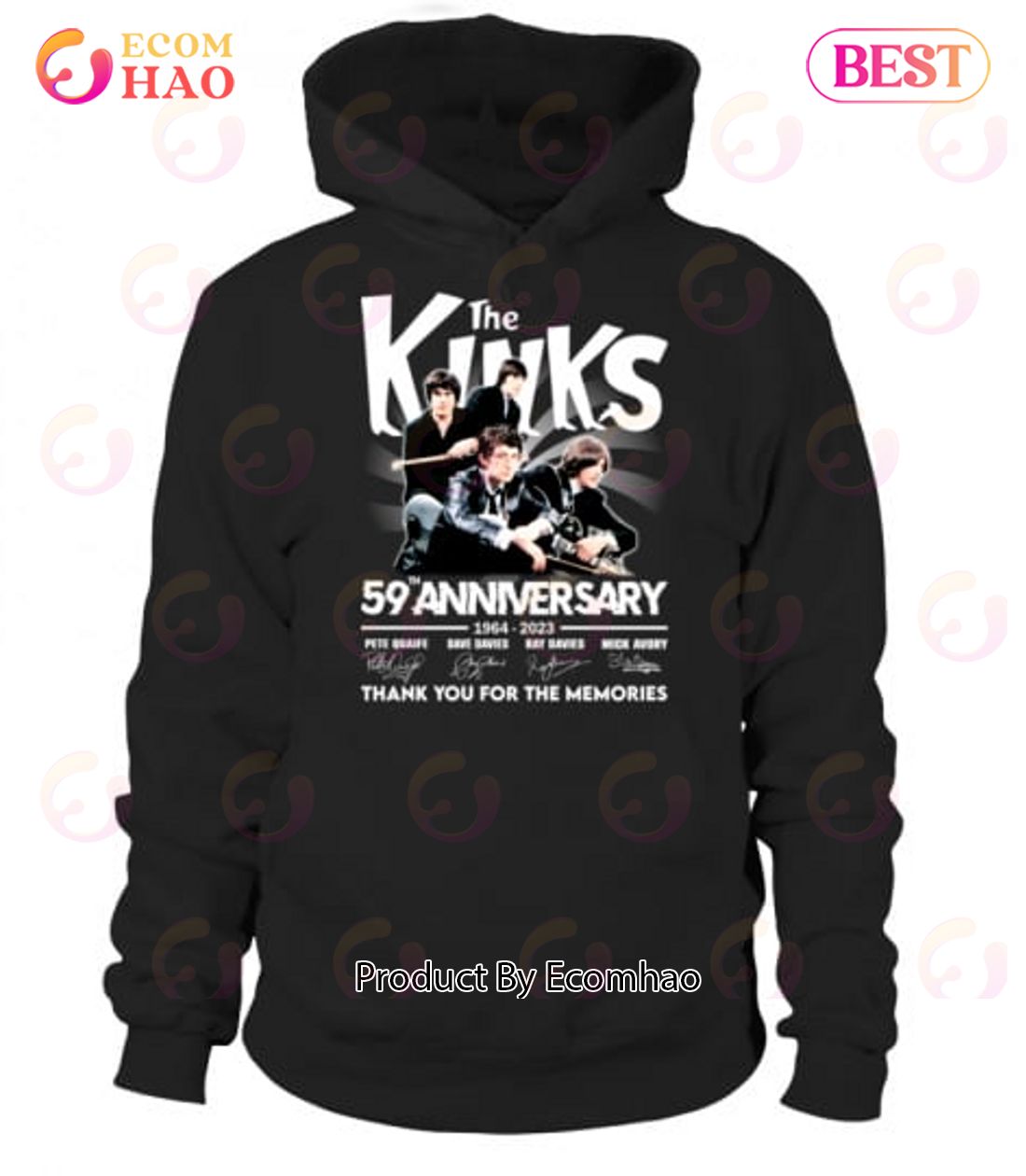 The Kinks 59th Anniversary 1964 – 2023 Thank You For The Memories T-Shirt