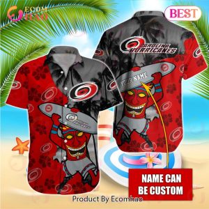 NHL Carolina Hurricanes Special Native Hawaiians Design Button Shirt