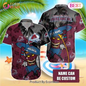NHL Colorado Avalanche Special Native Hawaiians Design Button Shirt