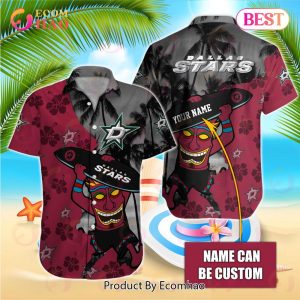 NHL Dallas Stars Special Native Hawaiians Design Button Shirt
