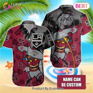 NHL Los Angeles Kings Special Native Hawaiians Design Button Shirt