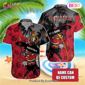 NHL Ottawa Senators Special Native Hawaiians Design Button Shirt