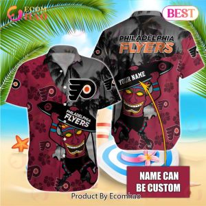 NHL Philadelphia Flyers Special Native Hawaiians Design Button Shirt