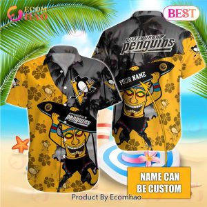 NHL Pittsburgh Penguins Special Native Hawaiians Design Button Shirt