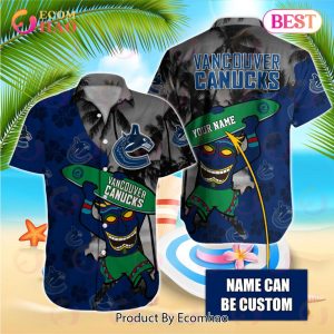 NHL Vancouver Canucks Special Native Hawaiians Design Button Shirt