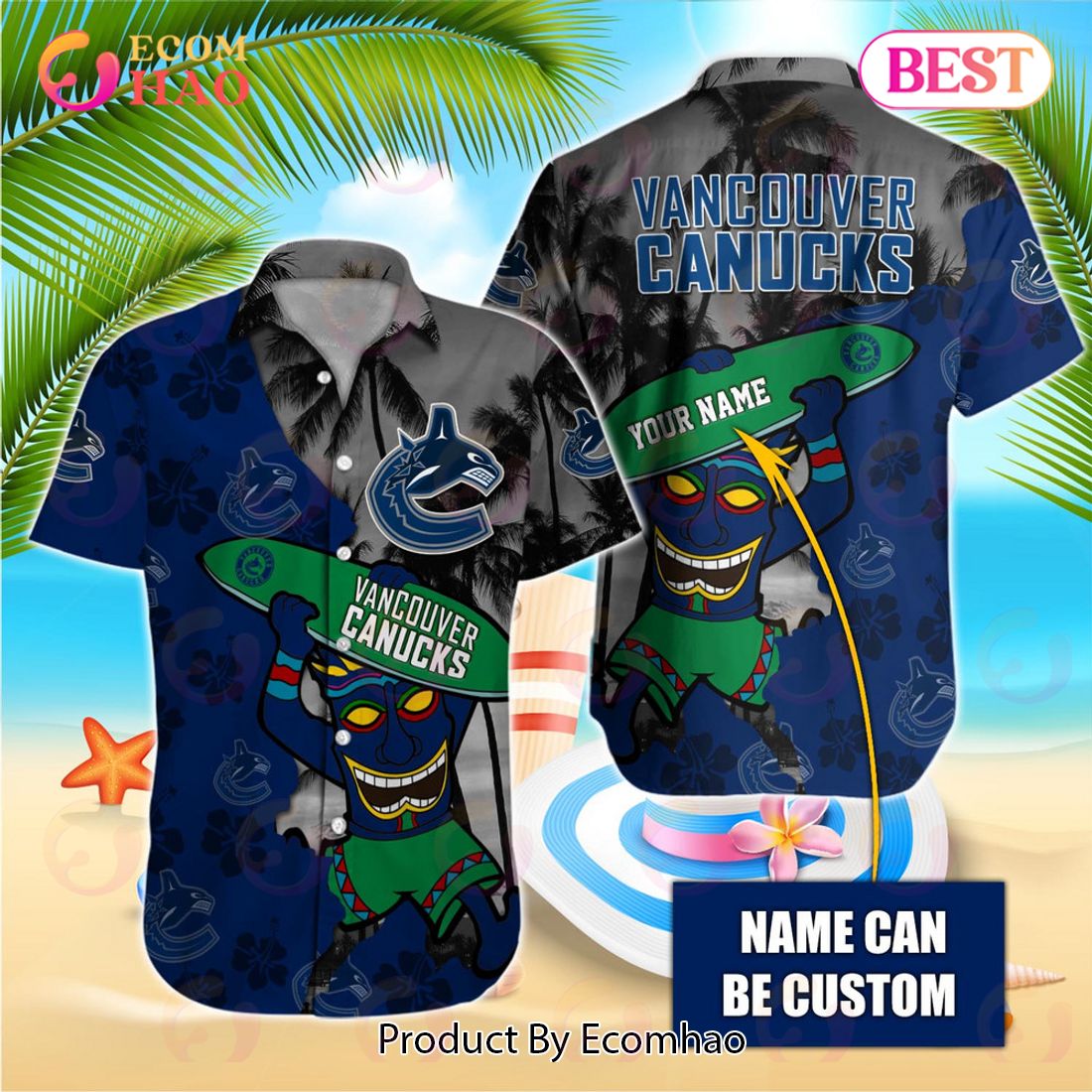 Custom Vancouver Canucks Unisex With Retro Concepts NHL Shirt
