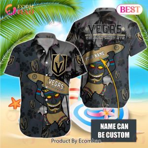 NHL Vegas Golden Knights Special Native Hawaiians Design Button Shirt