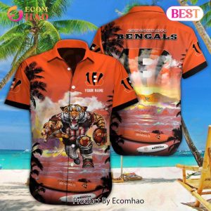 NFL Cincinnati Bengals Special Hawaiian Mascot Design Button Shirt