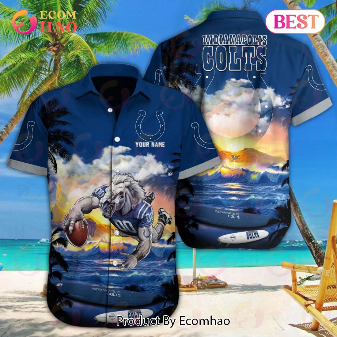 NFL Indianapolis Colts Grateful Dead Hawaiian Shirt