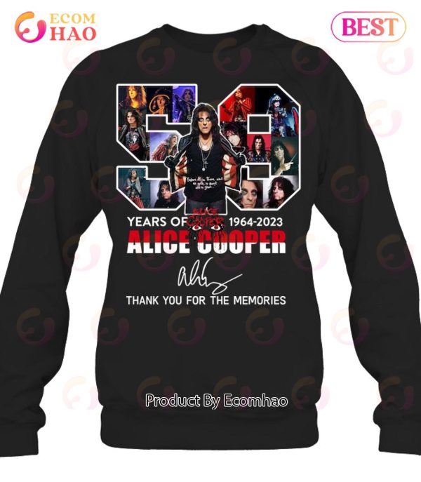 59 Years Of 1964 – 2023 Alice Cooper Thank You For The Memories T-Shirt