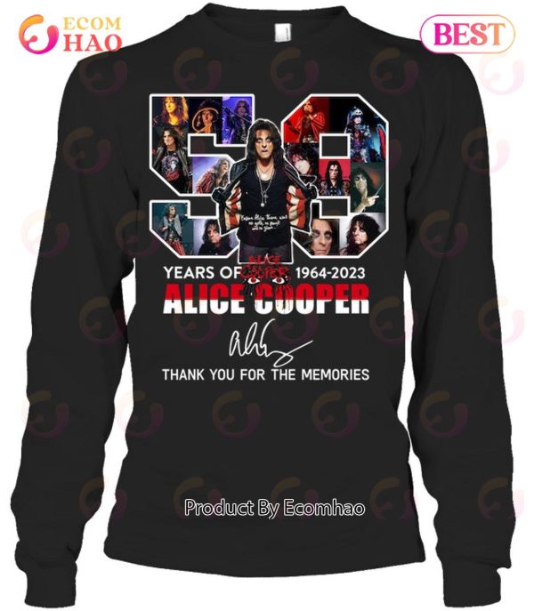 59 Years Of 1964 – 2023 Alice Cooper Thank You For The Memories T-Shirt