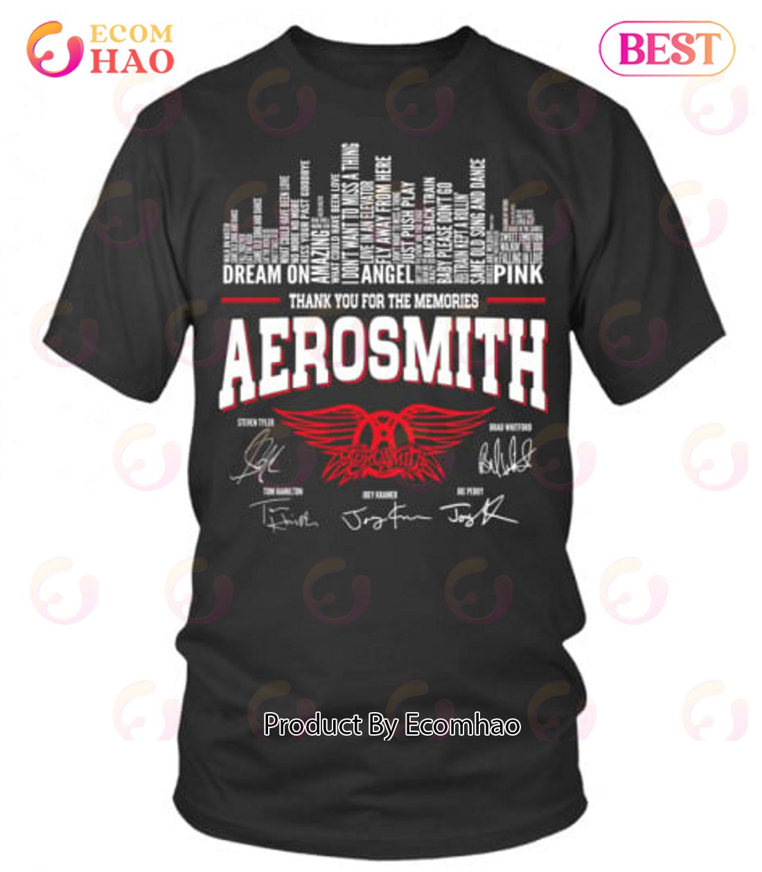 Thank You For The Memories Aerosmith Signature T-Shirt