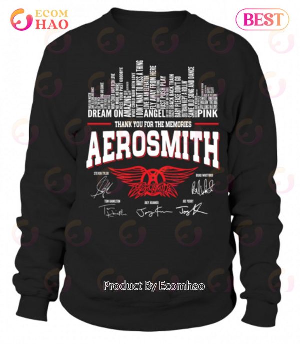 Thank You For The Memories Aerosmith Signature T-Shirt